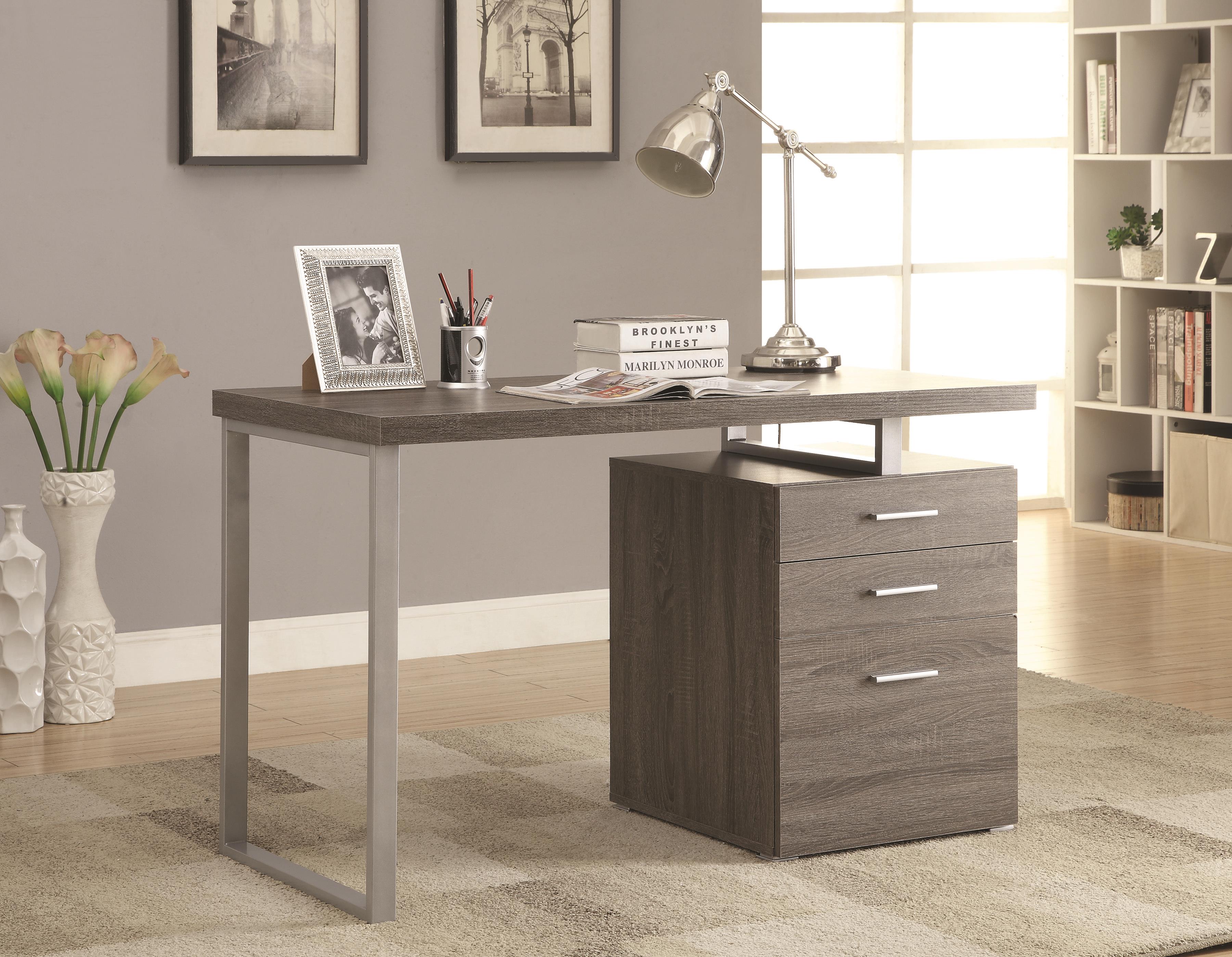 Coaster 800520 Writing Desk with File Drawer and Reversible SetUp